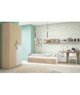 DORMITORIO JUVENIL COMPLETO MOD.DONALD+ AMB.19