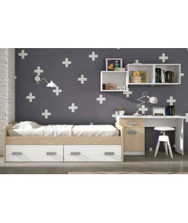 DORMITORIO JUVENIL COMPLETO MOD.DONALD+ AMB.20
