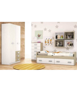 DORMITORIO JUVENIL COMPLETO MOD.DONALD+ AMB.22