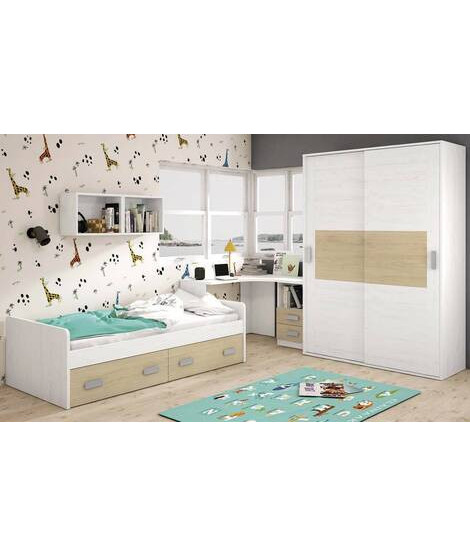 DORMITORIO JUVENIL COMPLETO MOD.DONALD+ AMB.23