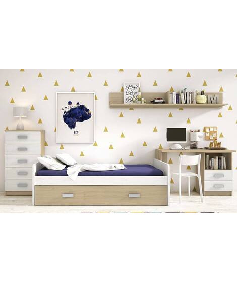 DORMITORIO JUVENIL COMPLETO MOD.DONALD+ AMB.12