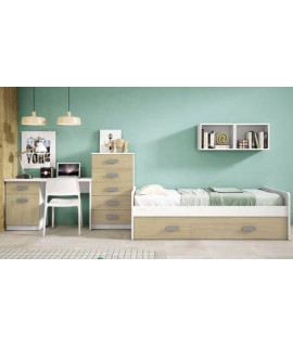 DORMITORIO JUVENIL COMPLETO MOD.DONALD+ AMB.14