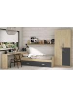 DORMITORIO JUVENIL COMPLETO MOD.DONALD+ AMB.16