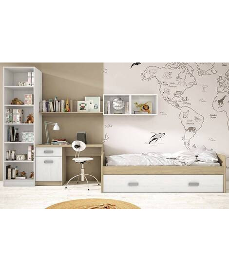 DORMITORIO JUVENIL COMPLETO MOD.DONALD+ AMB.17