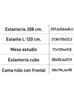 DORMITORIO JUVENIL COMPLETO MOD.DONALD+ AMB.17