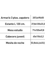 DORMITORIO JUVENIL C/ARMARIO MOD.DONALD+ AMB.01