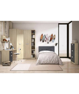 DORMITORIO JUVENIL COMPLETO MOD.DONALD+ AMB.02