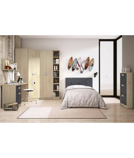 DORMITORIO JUVENIL COMPLETO MOD.DONALD+ AMB.02