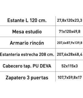 DORMITORIO JUVENIL COMPLETO MOD.DONALD+ AMB.02