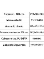 DORMITORIO JUVENIL COMPLETO MOD.DONALD+ AMB.02
