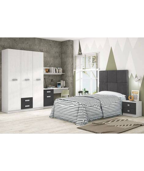 DORMITORIO JUVENIL COMPLETO MOD.DONALD+ AMB.04