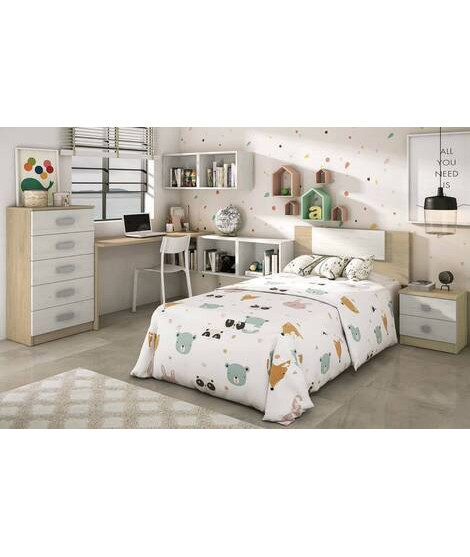 DORMITORIO JUVENIL COMPLETO MOD.DONALD+ AMB.07
