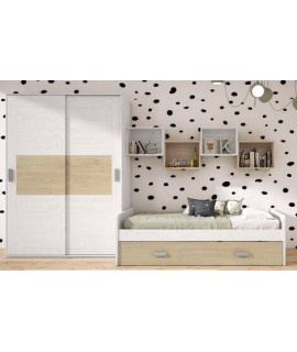 DORMITORIO JUVENIL COMPLETO MOD.DONALD+ AMB.09