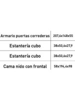 DORMITORIO JUVENIL COMPLETO MOD.DONALD+ AMB.09