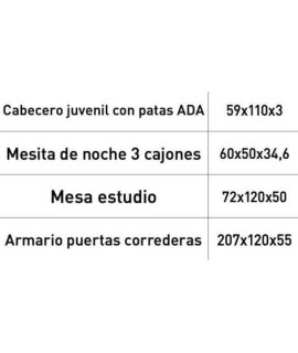 DORMITORIO JUVENIL CON ARMARIO MOD.LARA AMBIENTE 11