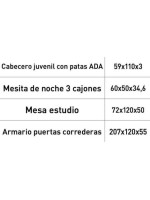 DORMITORIO JUVENIL CON ARMARIO MOD.LARA AMBIENTE 11