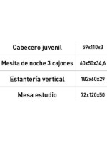 DORMITORIO JUVENIL S/ARMARIO MOD.LARA AMBIENTE 10