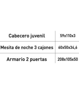 DORMITORIO JUVENIL CON ARMARIO MOD.LARA AMBIENTE 09