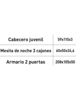 DORMITORIO JUVENIL CON ARMARIO MOD.LARA AMBIENTE 09