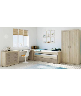 DORMITORIO JUVENIL CON ARMARIO MOD.LARA AMBIENTE 08