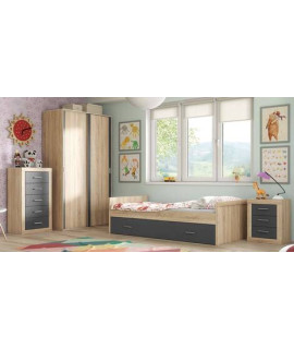 DORMITORIO JUVENIL CON ARMARIO MOD.LARA AMBIENTE 02