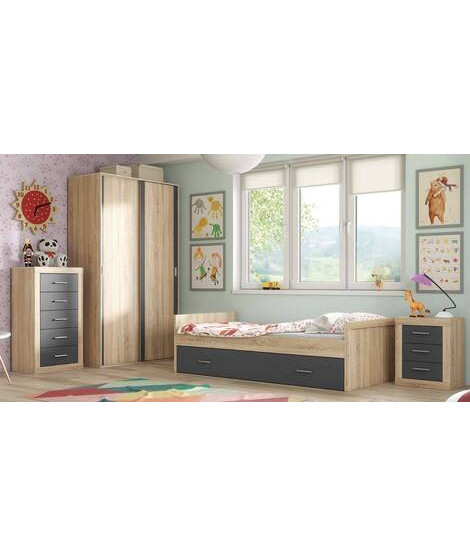 DORMITORIO JUVENIL CON ARMARIO MOD.LARA AMBIENTE 02