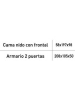 DORMITORIO JUVENIL CON ARMARIO MOD.LARA AMBIENTE 01