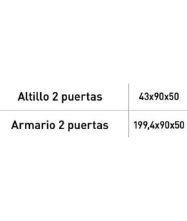 ARMARIO 2P CON ALTILLO MOD.CHAMPION AMBIENTE 10