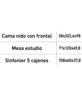DORMITORIO SIN ARMARIO MOD.CHAMPION AMBIENTE 06