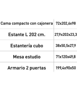 DORMITORIO CON ARMARIO MOD.CHAMPION AMBIENTE 05