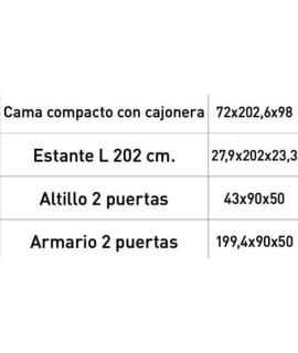 DORMITORIO CON ARMARIO MOD.CHAMPION AMBIENTE 04