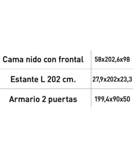 DORMITORIO CON ARMARIO MOD.CHAMPION AMBIENTE 01