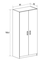 ARMARIO 2P.  MOD.CHAMPION CAMBRIA-BLANCO