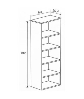 ESTANTERIA 182 CM. MOD.CHAMPION CAMBRIA-BLANCO