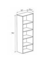 ESTANTERIA 182 CM. MOD.CHAMPION CAMBRIA-BLANCO