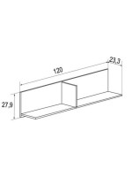 ESTANTE L 120 CM. CHAMPION CAMBRIA-BLANCO