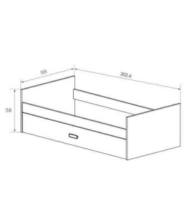 CAMA NIDO CON FRONTAL MOD.CHAMPION CAMBRIA-BLANCO