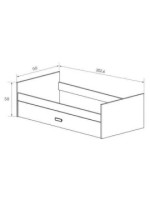 CAMA NIDO CON FRONTAL MOD.CHAMPION CAMBRIA-BLANCO