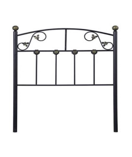 CABECERO FORJA 150CM SIN GALLETA MOD.MUNICH NEGRO