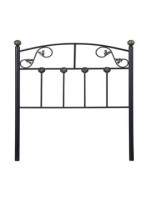 CABECERO FORJA 150CM SIN GALLETA MOD.MUNICH NEGRO