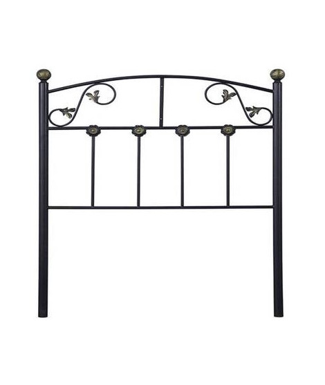 CABECERO FORJA 90CM SIN GALLETA MOD.MUNICH NEGRO