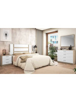 DORMITORIO MATRIMONIO MOD.MONIKA AMBIENTE 04-CCOLOR CAMBRIA - BLANCO