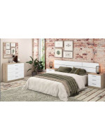 DORMITORIO MATRIMONIO MOD.MONIKA AMBIENTE 02-BCOLOR CAMBRIA - BLANCO