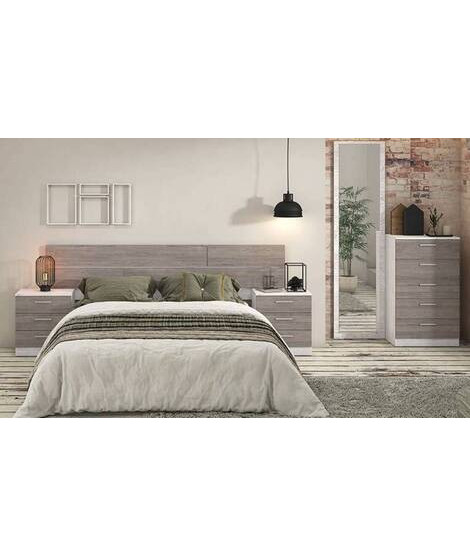 DORMITORIO MATRIMONIO MOD.MONIKA AMBIENTE 01-CCOLOR ANDERSEN - PINO GRIS