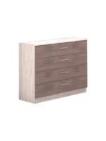 COMODA 4 CAJONES MOD.MONIKA ANDERSEN PINO-GRIS