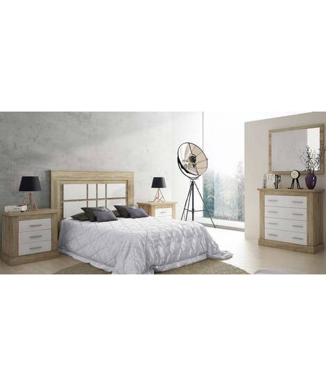 DORMITORIO MATRIMONIO MOD.CHELLEN AMBIENTE 02 COLOR CAMBRIA-BLANCO