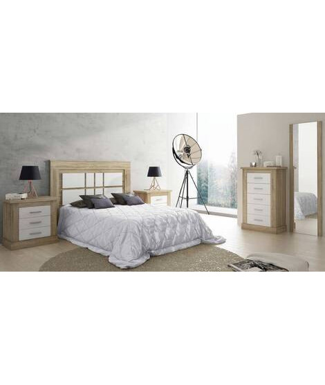 DORMITORIO MATRIMONIO MOD.CHELLEN AMBIENTE 01 COLOR CAMBRIA-BLANCO