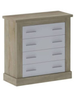 COMODA 4 CAJONES MOD.CHELLEN CAMBRIA-BLANCO