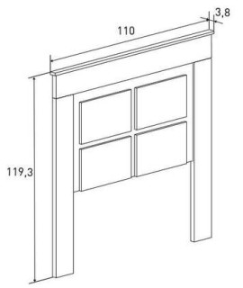 CABECERO CON PATAS 110 CM. MOD.CHELLEN CAÑON