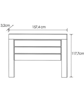 CABECERO CON PATAS 160 CM. RONCAL DOR TRUFA-CAÑON BLANCO